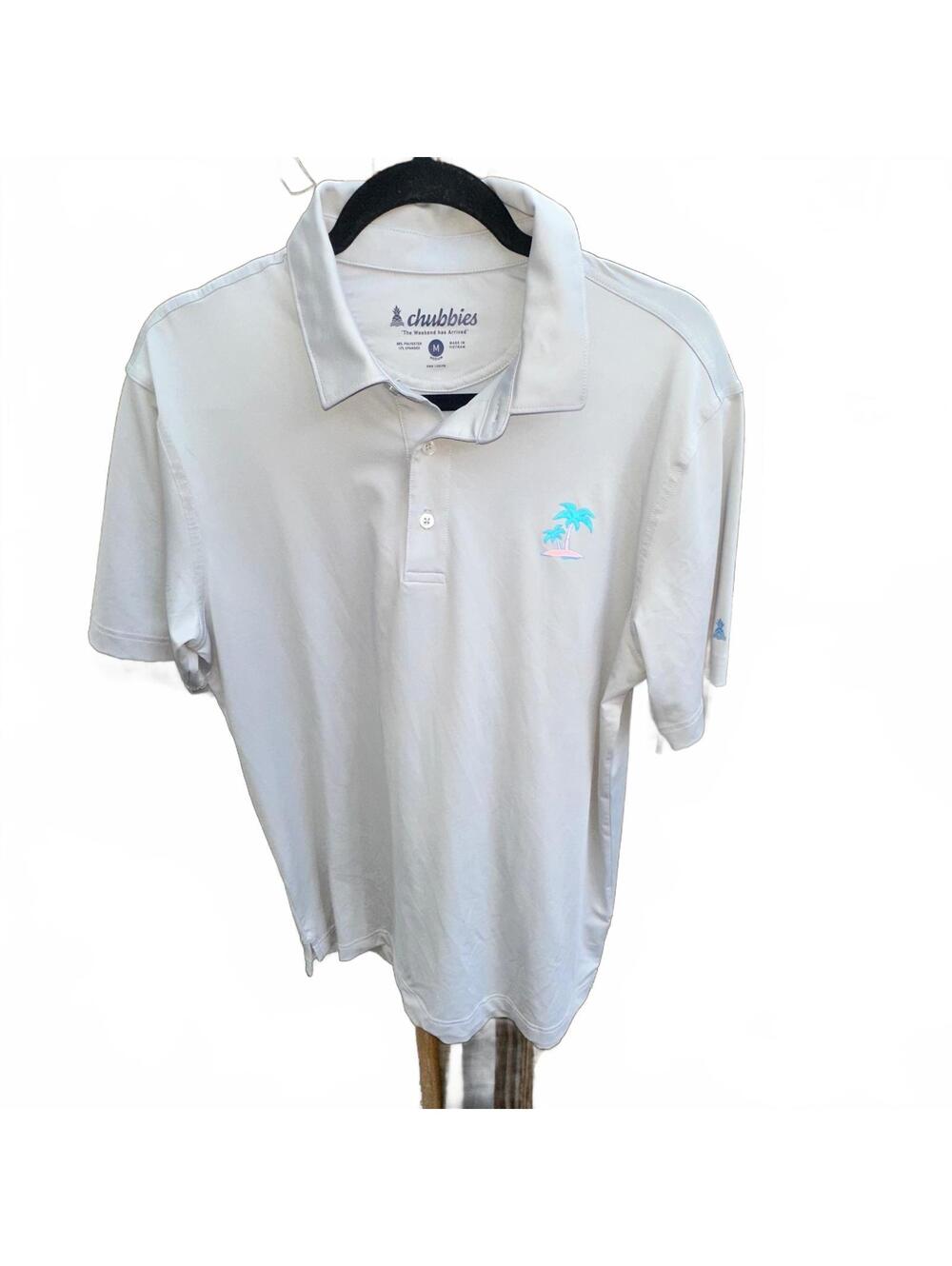 Chubbies Performance Polo Short Sleeve Size Medium White
